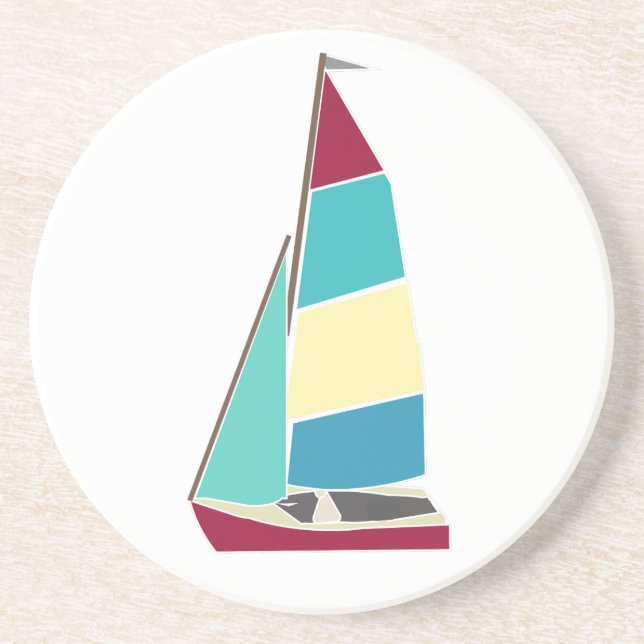 Posavasos De Arenisca Vintage Dinghy (Frente)