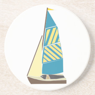 Posavasos De Arenisca Vintage Dinghy