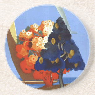 Posavasos De Arenisca Vintage Garda Italia Europa Air Travel