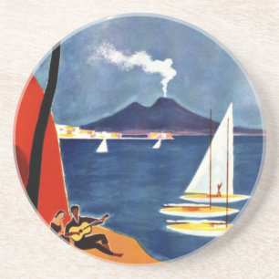 Posavasos De Arenisca Vintage Napoli Travel Love Romance