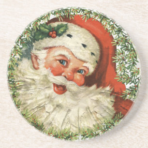 Posavasos De Arenisca Vintage Santa Grunge