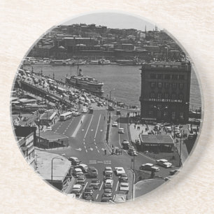 Posavasos De Arenisca Vintage Turkey Istanbul Karakoy Galata bridge 1970