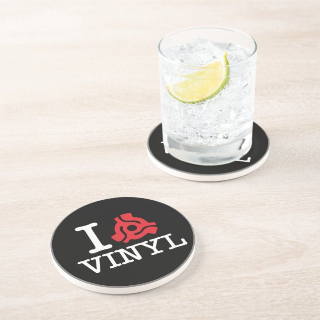 Posavasos De Arenisca Vinyl adaptador I 45 (Lado)