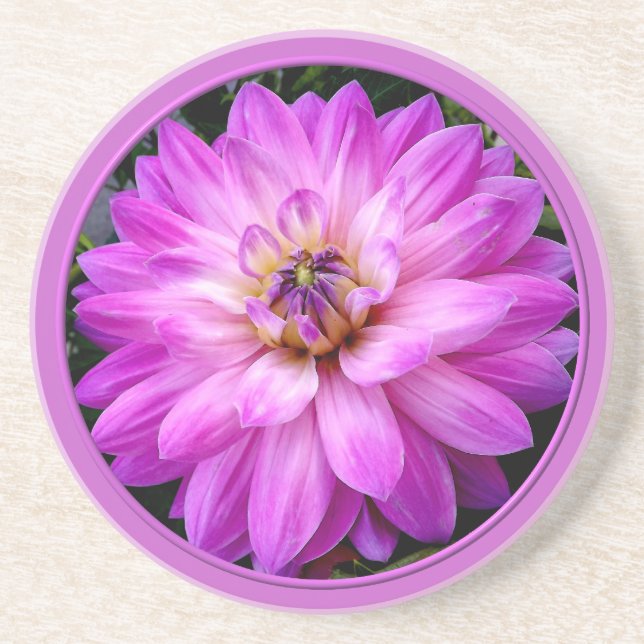 Posavasos De Arenisca Violet/Purple Dahlia (Frente)