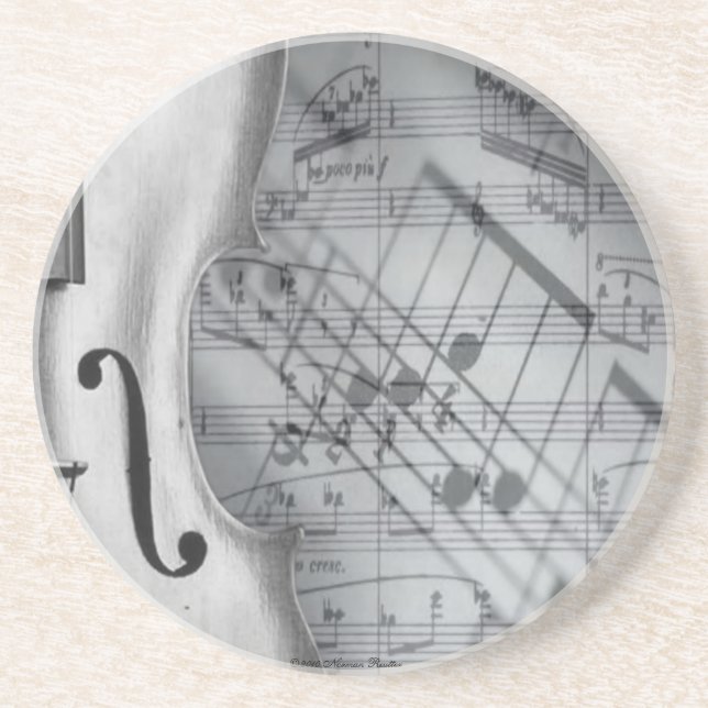 Posavasos De Arenisca Violin Coaster (Frente)