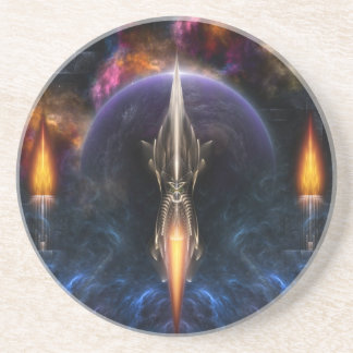 Posavasos De Arenisca Visión Del Arte Fractal De Vuelo