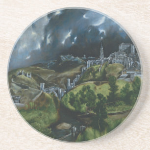 Posavasos De Arenisca Vista de Toledo, El Greco