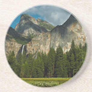 Posavasos De Arenisca Vista dramática del valle de Yosemite desde las pu