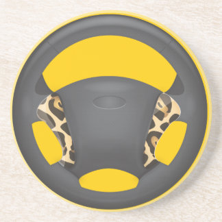 Posavasos De Arenisca Volante con Estampado de Jaguar