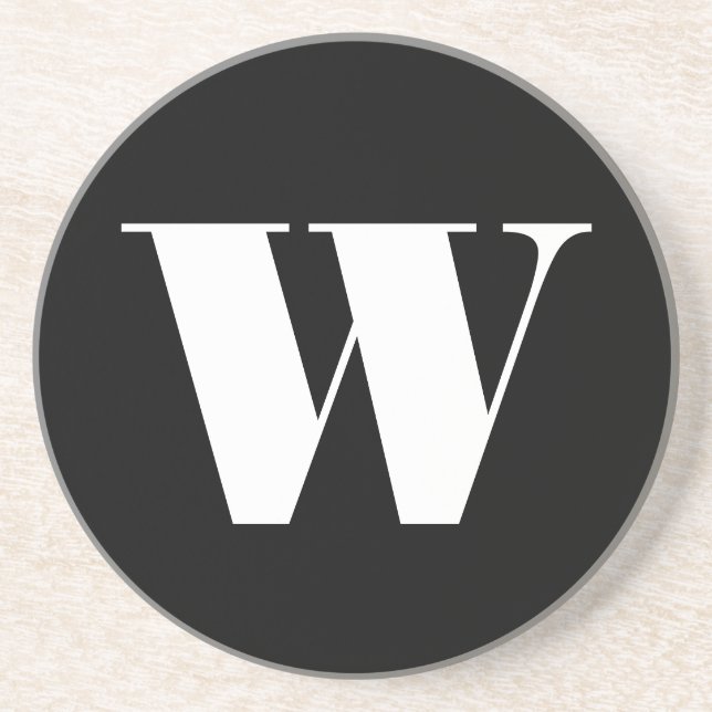 Posavasos De Arenisca  W personalizada de personalizable (Frente)