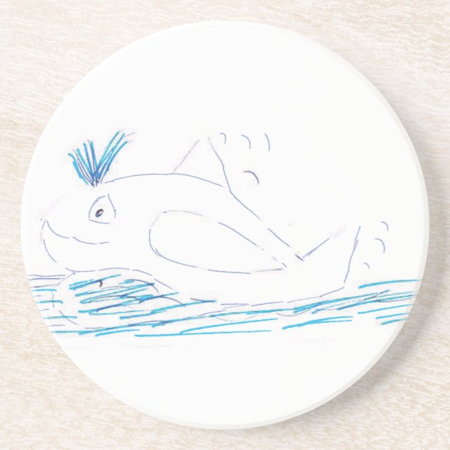 Posavasos De Arenisca Wally whale Sandstone Coaster (Frente)