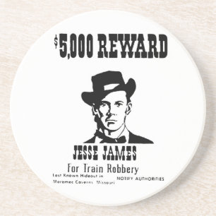 Posavasos De Arenisca Wanted Jesse James