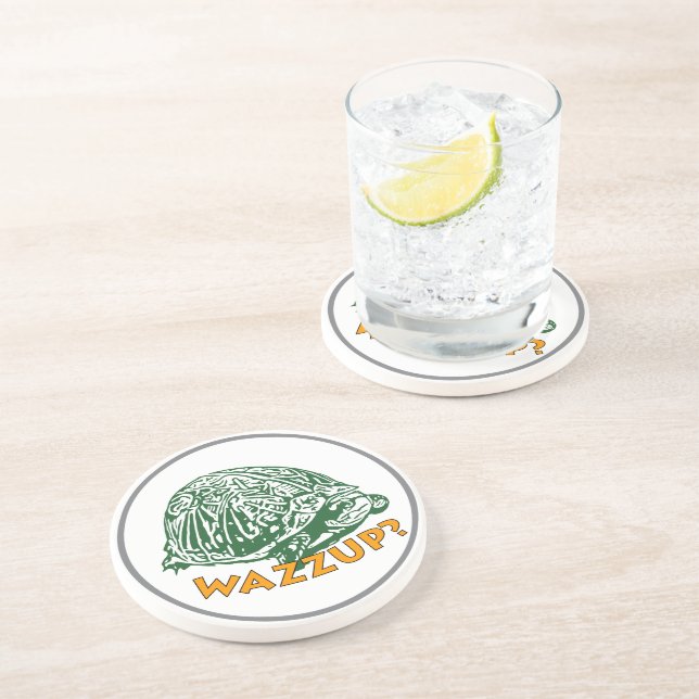 Posavasos De Arenisca Wazzup - Turtle Sandstone Drink Coaster (Lado)