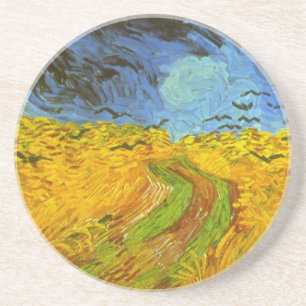 Posavasos De Arenisca Wheat Field with Crows by Vincent van Gogh