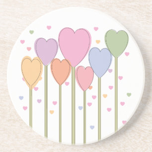 Posavasos De Arenisca Whimsical Heart Lollipops