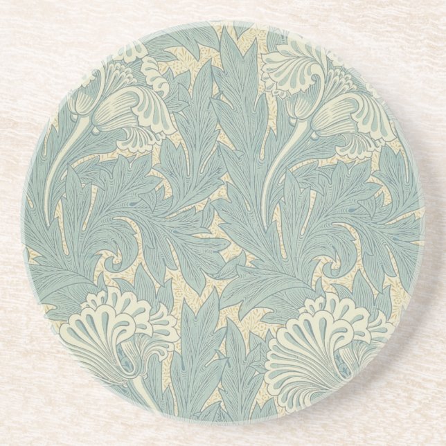 Posavasos De Arenisca William Morris Classic Tulip Blue Floral (Frente)