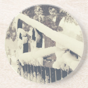 Posavasos De Arenisca Winter Cemetary Gate