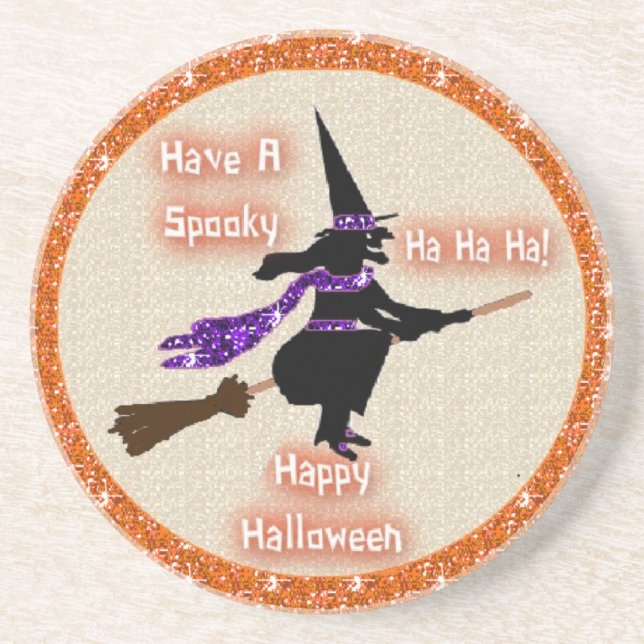 Posavasos De Arenisca Witch Coaster Broom Stick (Frente)