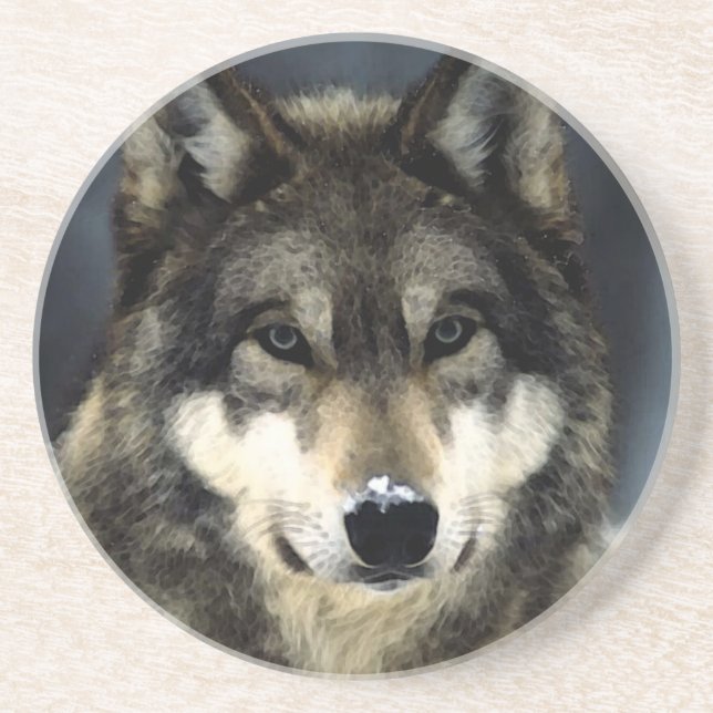 Posavasos De Arenisca Wolf (Frente)
