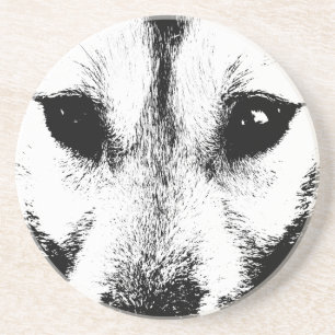 Posavasos De Arenisca Wolf Coaster Husky Wolf Dog Art Coaster & GIfts