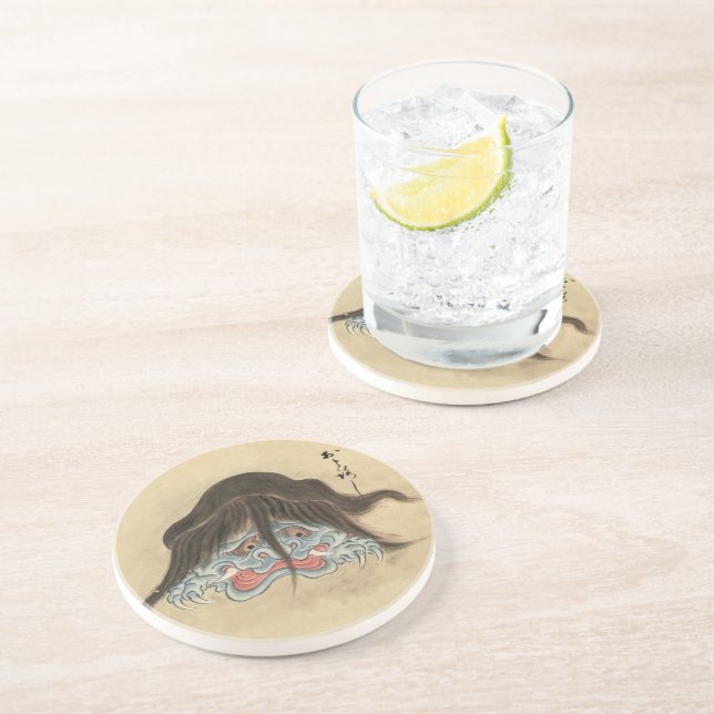 Posavasos De Arenisca Yokai Otoroshi - Monstruo japonés (Lado)