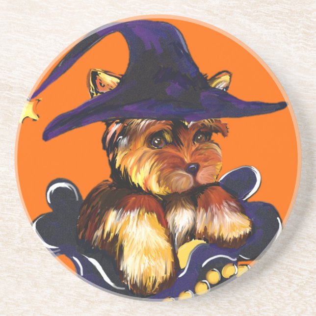 POSAVASOS DE ARENISCA YORKIE POO (Frente)