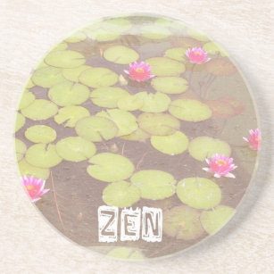 Posavasos De Arenisca Zen Lotus rosado