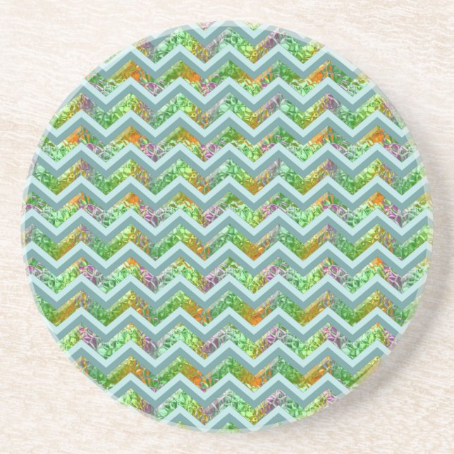 Posavasos De Arenisca ZigZag de vidrio templado (Frente)