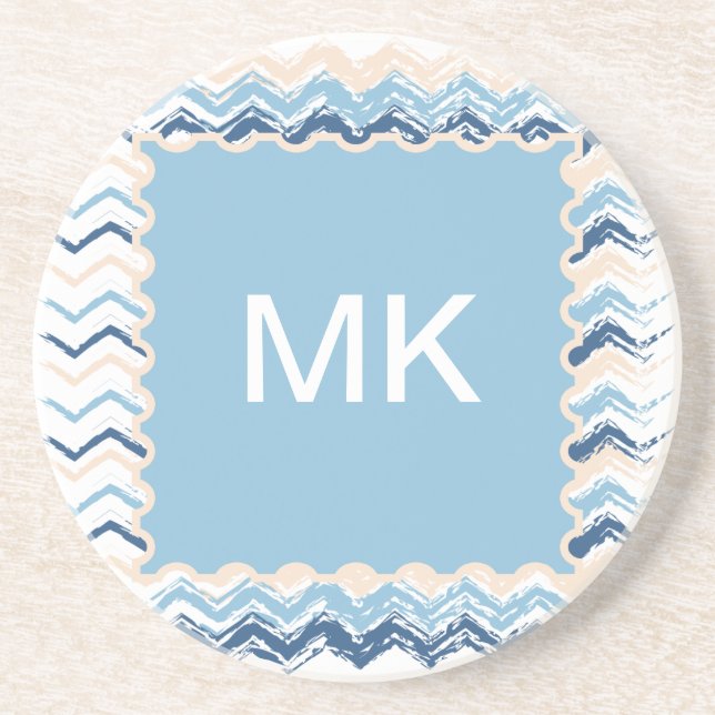 Posavasos De Arenisca ZigZag, una grieta en la costa (Frente)