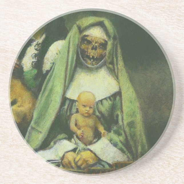 Posavasos De Arenisca Zombie Witch Coaster (Frente)