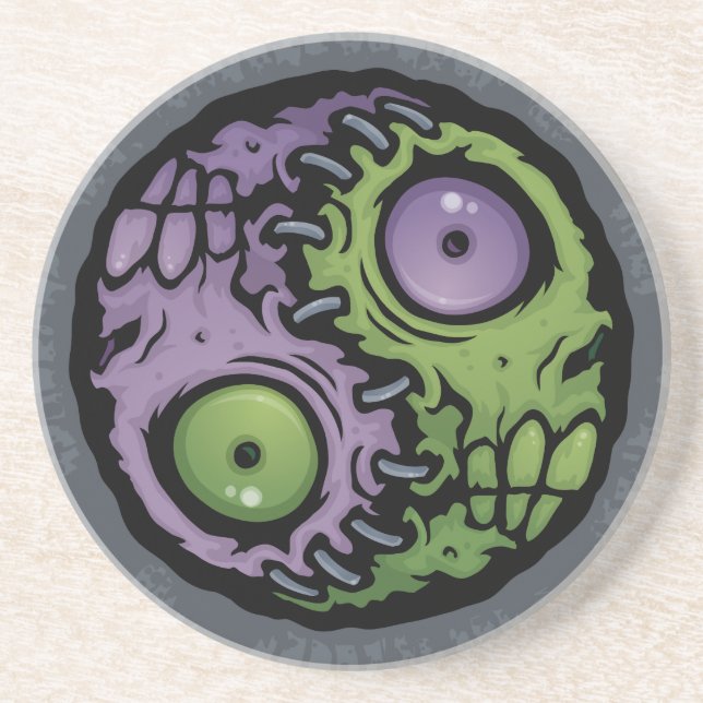 Posavasos De Arenisca Zombie Yin-Yang (Frente)