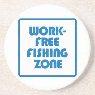 Posavasos De Arenisca Zona de pesca libre de trabajo