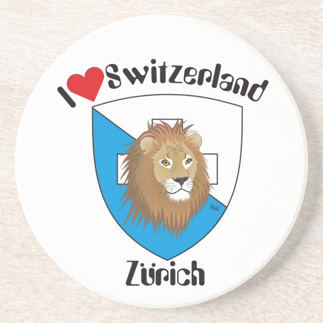 Posavasos De Arenisca Zürich Schweiz Bierdeckel (Frente)