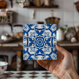 Posavasos de azulejos de diseño vintage europeo Si