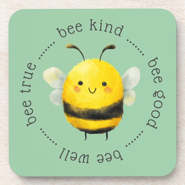 Posavasos de bebida Actitudes de abeja lindas (Frente)