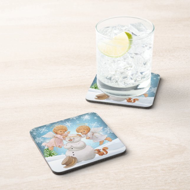 Posavasos de Bebida Ángeles Pequeños y Muñeco de N (Lado Derecho)