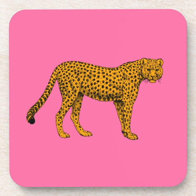 Posavasos de Bebida Cheetah Rosa (Frente)