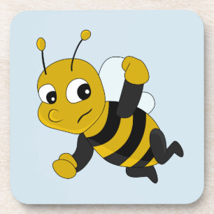 Posavasos de bebida de dibujos animados de abeja