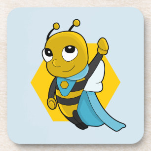 Posavasos de bebida de dibujos animados de abeja s