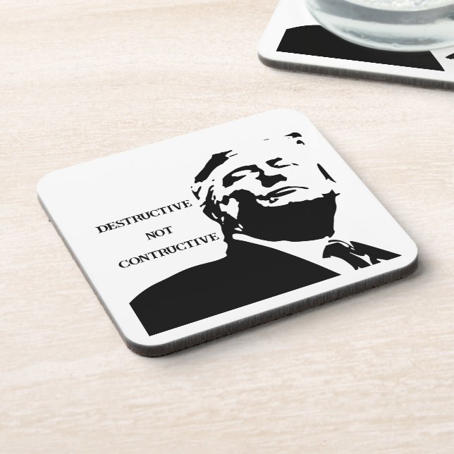 Posavasos de Bebida Destructiva de Trump (Lado Izquierdo)