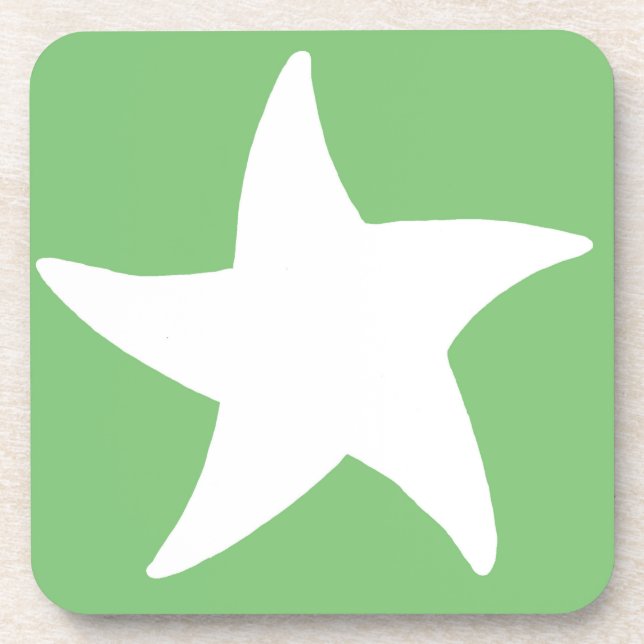 Posavasos de Bebida Estrella de Mar Verde (Frente)
