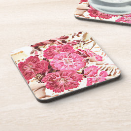 Posavasos de Bebida Floral Rosa Vintage