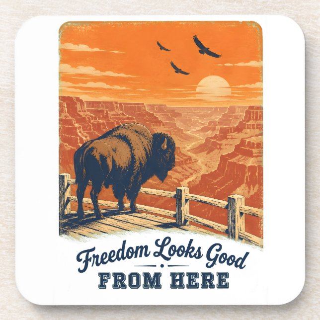 Posavasos de bebida Freedom Looks Good Canyon (Frente)