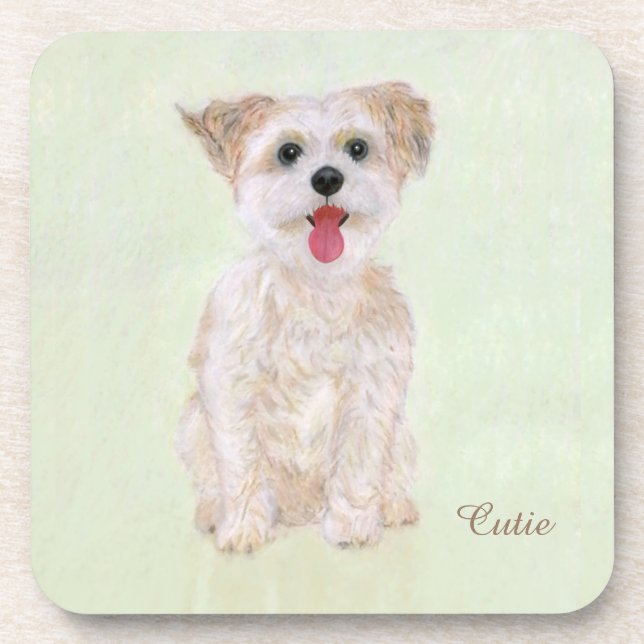 Posavasos de bebida para perro Morkie (Frente)