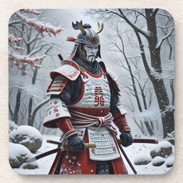 posavasos de bebida Samurái japonés (Frente)