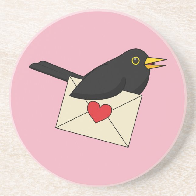 Posavasos De Blackbird con amor (Frente)