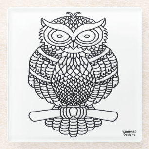 Posavasos de búho - Vidrio