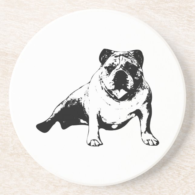 Posavasos de Bulldog Relajado (Frente)