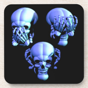 Posavasos de Calaveras No Ver, No Oír, No Hablar M