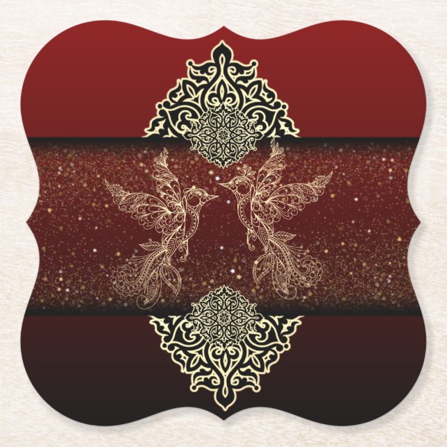 Posavasos de cartón con decoración (Anverso)